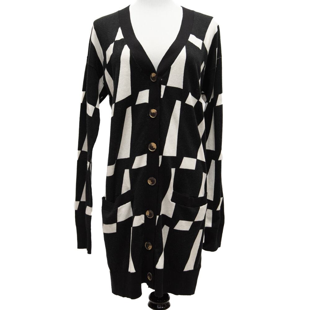 Sanctuary The Mini Cardigan Printed Button Sweater Dress Size S